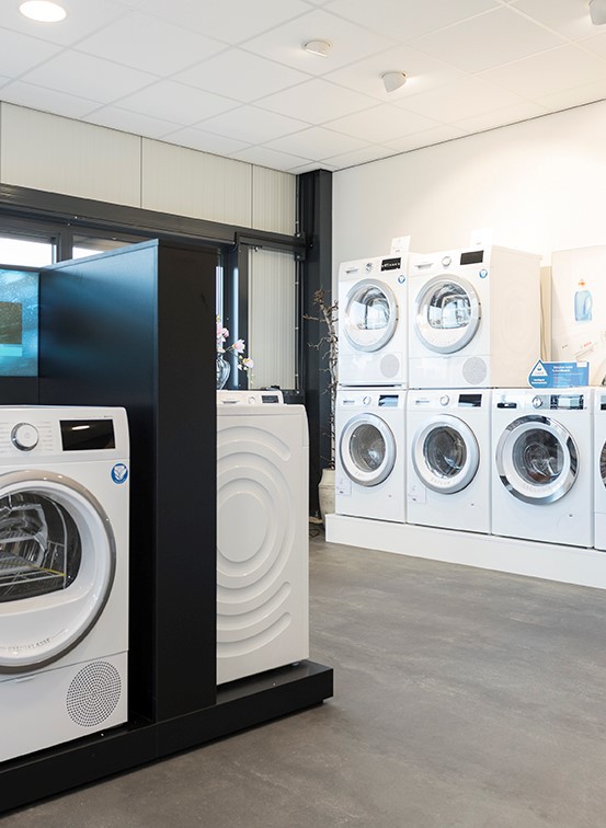 Allerlei soorten witgoed voor Schouwen-Duiveland in onze showroom in Westkapelle